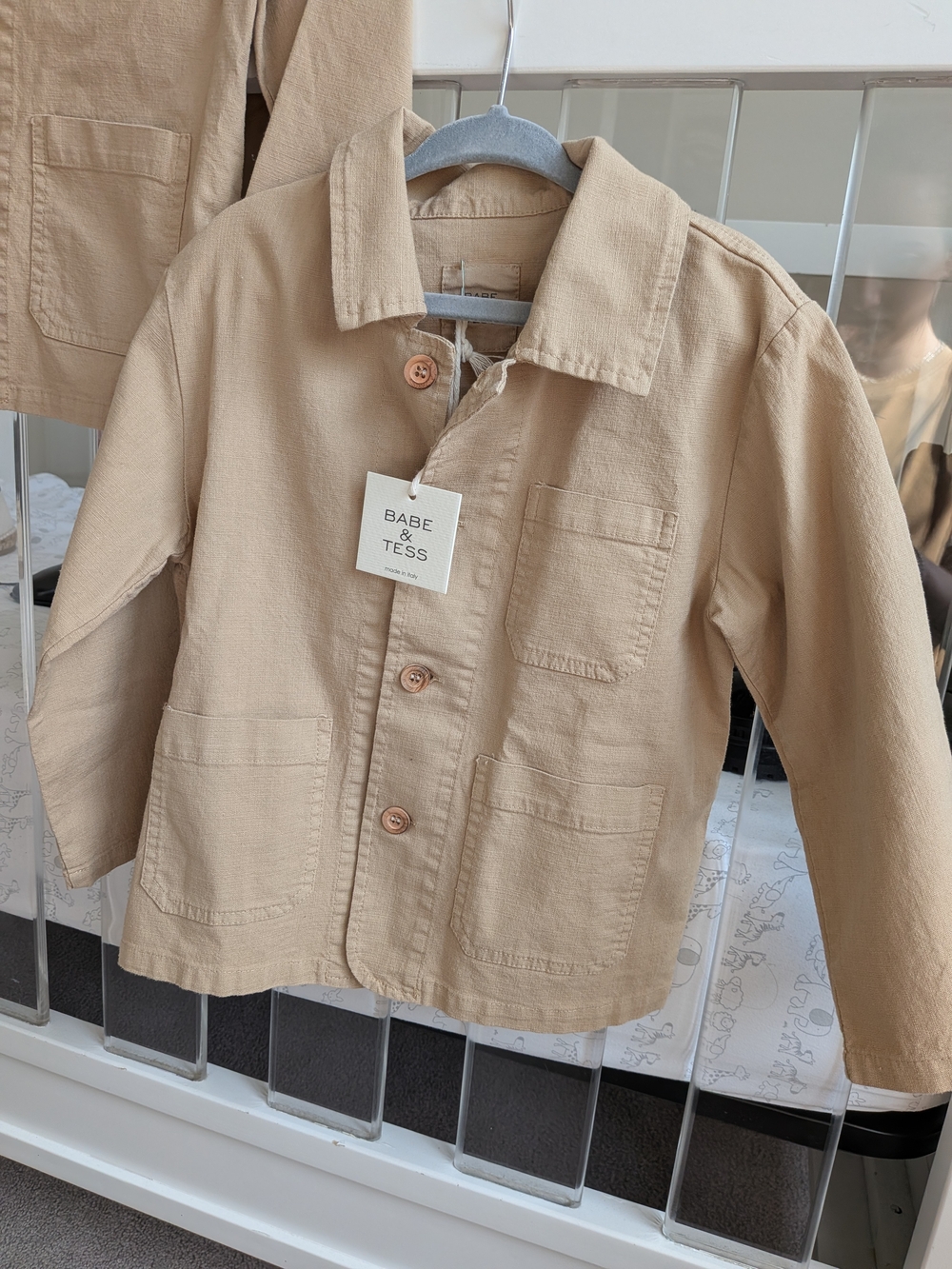 Babe & Tess Sand Utility Jacket for Kids Size 4 & 6